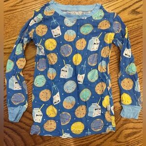 Little Sleepies Blue Milk and Cookies Two Piece Pajamas